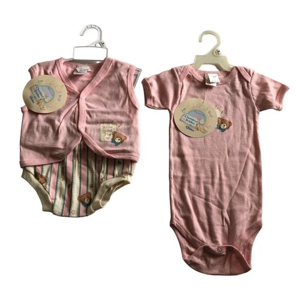 Quiltex Other - VINTAGE Quiltex Cherished Teddies Outfits Lot Teddy Bears Cotton 6 Months NWT